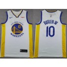 Men's Golden State Warriors #10 Jimmy Butler White Sponsor Swingman Jersey