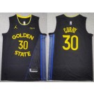 Men's Golden State Warriors #30 Stephen Curry Black 2024 Statement Swingman Jersey