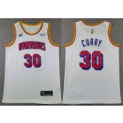 Men's Golden State Warriors #30 Stephen Curry White Classics Sponsor Swingman Jersey