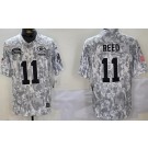 Men's Green Bay Packers #11 Jayden Reed Limited Arctic Camo 2024 Salute to Service Jersey