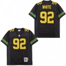 Men's Green Bay Packers #92 Reggie White Black 1993 Throwback Jersey