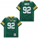 Men's Green Bay Packers #92 Reggie White Green 75th 1993 Throwback Jersey
