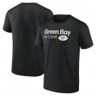 Men's Green Bay Packers Black City Pride Team V Neck T Shirt