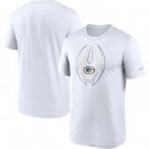 Men's Green Bay Packers White Legend Icon T-Shirt
