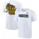Men's Green Bay Packers White Printed T Shirt 302435