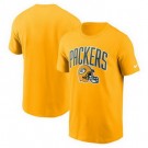Men's Green Bay Packers Yellow Team Athletic T Shirt