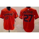 Men's Houston Astros #27 Jose Altuve Orange 2025 City Connect Limited Jersey