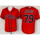Men's Houston Astros #79 Jose Abreu Orange Cool Base Jersey