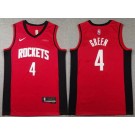 Men's Houston Rockets #4 Jalen Green Red Sponsor Swingman Jersey