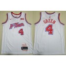 Men's Houston Rockets #4 Jalen Green White 2023 City Icon Sponsor Swingman Jersey