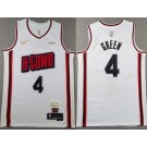Men's Houston Rockets #4 Jalen Green White Sponsor Swingman Jersey