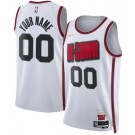 Men's Houston Rockets Custom White 2024 City Heat Press Jersey