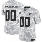 Men's Houston Texans Customized Limited Arctic Camo 2024 Salute to Service Jersey