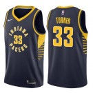 Men's Indiana Pacers #33 Myles Turner Navy Icon Hot Press Jersey