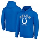 Men's Indianapolis Colts Starter Royal Logo Pullover Hoodie