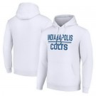 Men's Indianapolis Colts Starter White Mesh Team Graphic Tri Blend Pullover Hoodie