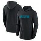 Men's Jacksonville Jaguars Black Sideline Hoodie Performance Long Sleeve T Shirt