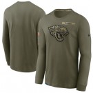 Men's Jacksonville Jaguars Olive 2021 Salute To Service Performance Long Sleeve T-Shirt