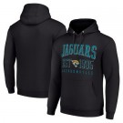 Men's Jacksonville Jaguars Starter Black Throwback Logo Pullover Hoodie