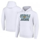 Men's Jacksonville Jaguars Starter White Mesh Team Graphic Tri Blend Pullover Hoodie
