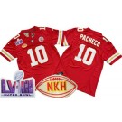 Men's Kansas City Chiefs #10 Isiah Pacheco Limited Red NKH LVIII Super Bowl FUSE Vapor Jersey