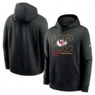 Men's Kansas City Chiefs Black 2024 LVIII Super Bowl Champions Pullover Hoodie 403209