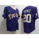 Men's LSU Tigers #20 Paul Skenes Purple College Baseball Jersey