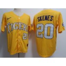 Men's LSU Tigers #20 Paul Skenes Yellow College Baseball Jersey