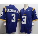 Men's LSU Tigers #3 Odell Beckham Jr Purple FUSE College Football Jersey