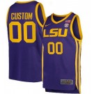 Men's LSU Tigers Customized Purple College Basketball Jersey