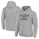 Men's Las Vegas Raiders Starter Gray Mesh Team Graphic Tri Blend Pullover Hoodie