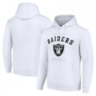 Men's Las Vegas Raiders Starter White Logo Pullover Hoodie