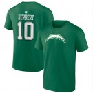 Men's Los Angeles Chargers #10 Justin Herbert Green St Patrick's Day Icon T-Shirt