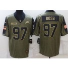 Men's Los Angeles Chargers #97 Joey Bosa Limited Olive 2021 Salute To Service Jersey