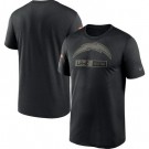 Men's Los Angeles Chargers Black 2020 Salute To Service T Shirt 311