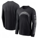 Men's Los Angeles Chargers Black RFLCTV Long Sleeve T Shirt