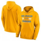 Men's Los Angeles Chargers Yellow Fierce Competitor Pullover Hoodie