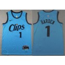 Men's Los Angeles Clippers #1 James Harden Blue 2024 City Swingman Jersey