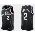 Men's Los Angeles Clippers #2 Kawhi Leonard Black 2022 City Icon Hot Press Jersey