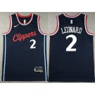 Men's Los Angeles Clippers #2 Kawhi Leonard Navy Icon Swingman Jersey
