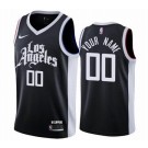 Men's Los Angeles Clippers Customized Black 2021 City Stitched Swingman Jersey