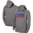 Men's Los Angeles Clippers Gray Spotlight On Court Practice Performance Pullover Hoodie