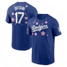 Men's Los Angeles Dodgers #17 Shohei Ohtani Blue 2025 Tokyo Series T Shirt