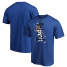Men's Los Angeles Dodgers #50 Mookie Betts Blue 2020 World Series Champions T Shirt 1076