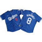 Men's Los Angeles Dodgers #8 Enrique Hernandez Blue Limited Jersey