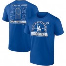 Men's Los Angeles Dodgers Blue 2024 World Series Champions T Shirt 250317