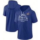 Men's Los Angeles Dodgers Royal 2024 World Series Champions Short Sleeve Pullover Hoodie