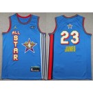 Men's Los Angeles Lakers #23 LeBron James Blue 2025 All Star Sponsor Swingman Jersey