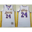 Men's Los Angeles Lakers #24 Kobe Bryant White 2009 Finals Swingman Jersey