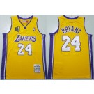 Men's Los Angeles Lakers #24 Kobe Bryant Yellow 2009 Champions 15th Swingman Jersey